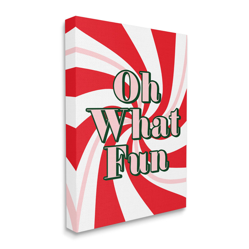 Oh What Fun Festive, H 20 po x l 16 po, Plaque de bois