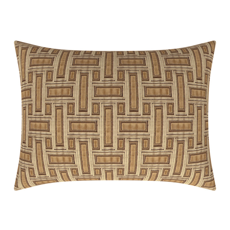 Geometric Feather Reversible Throw Pillow, 26"H x 39"W