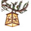 48" Wide Pine Branch 8 Light Custom Chandelier