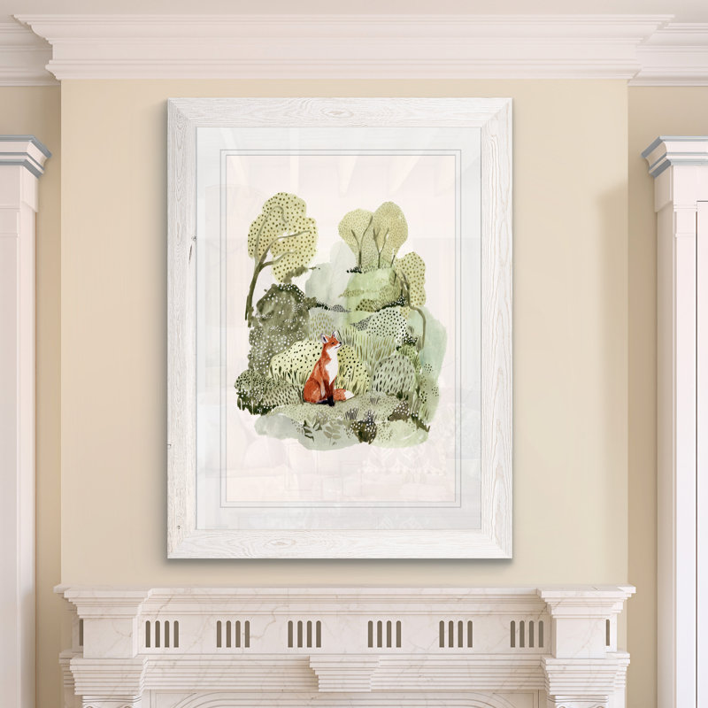 « fox glen i », reproduction d’image sur papier, Encadré imprimé blanc, H 32 po x l 44 po x 1,25 po
