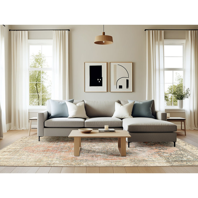 Oriental Indoor Rug, Rectangle 6' x 9'