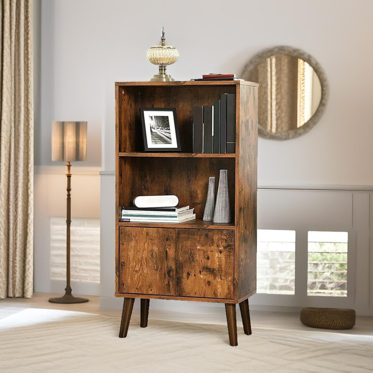 Borough Wharf Achsah 120 H x 60 W Bookcase Rustic Cabinet Sideboard ...