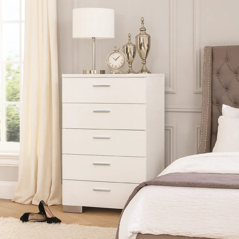 Commode 5 tiroirs en bois modern Townley