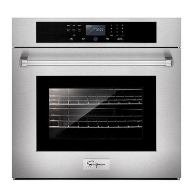 Empava 30" 5 cu. ft. Electric Single Oven Black and Silver Self Cleaning