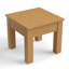Table de bout en bois naturel avec motif à losanges pastel, table de chevet à poignées dissimulées-452198314