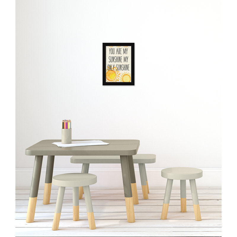 Adhésif décoratif soleil A, H 14 po x l 10 po x P 0,6 po, Encadré plat noir