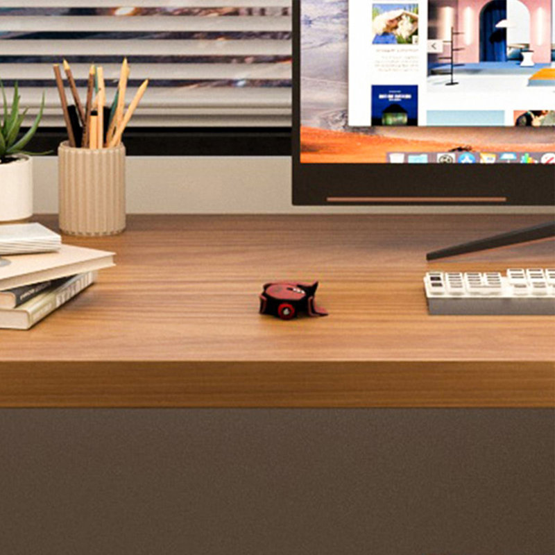 Walnut Rectangular Solid Wood Executive desk, Right, 29.53"H*70.87"W*27.56"D