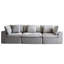 Canapé-lit modulaire compressé à 3 places en gris, canapé, style minimaliste moderne, éponge à haute densité 33D, conception compacte, tissu de qualité, quadruple emballage gris comprimé, avec-1555350970