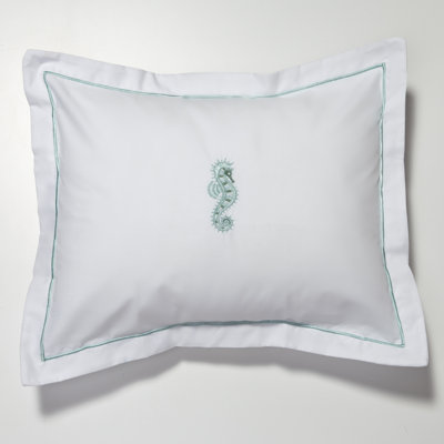 Embroidered Cotton Reversible Pillow Cover