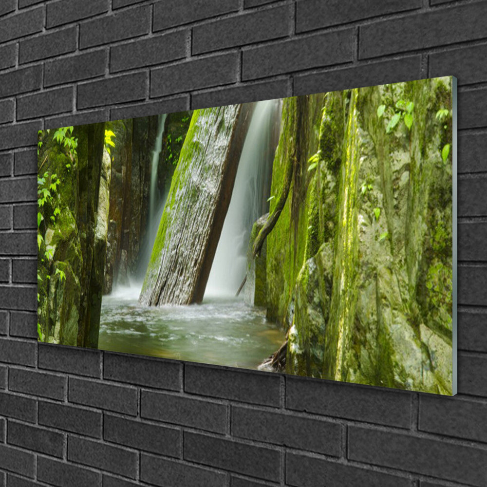 Nature Waterfall - No Frame Print on Glass
