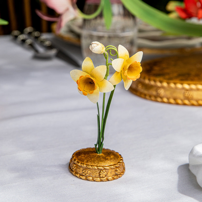 Meadow Walk Daffodil Place Card Holder - Yellow