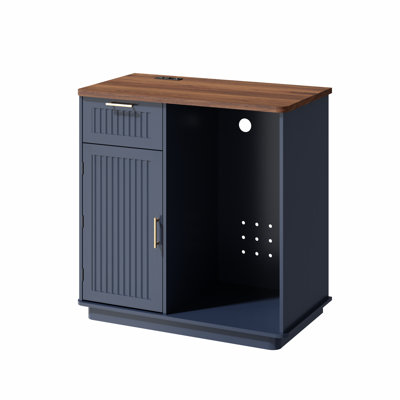  Abella Coffee Bar with Mini Fridge Space, Mini Fridge Cabinet Stand,Liquor Wine Cabinet for Dorm, Kitchen or Office