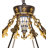 62" Wide Fleur-De-Lis Inverted Pendant