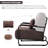 Accent Chair, Upholstered Reading Chair, Wooden Armrests Guest Chair-1836478681