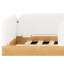 Lit plateforme moderne avec garde-corps et sacs de rangement