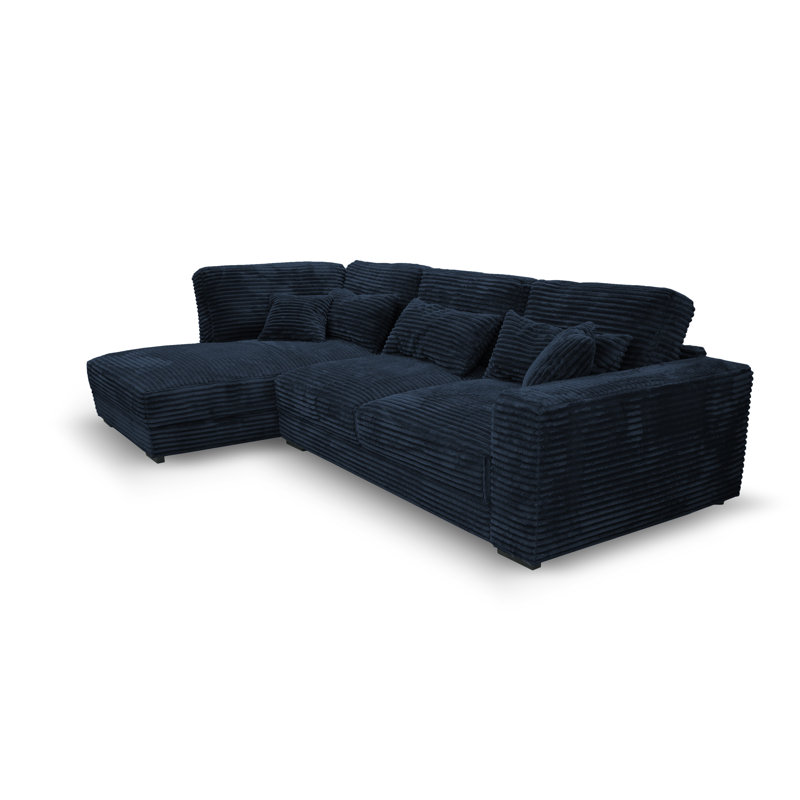 Nahkita 4 Seater Corner Sofa , Left Hand Facing, Blue