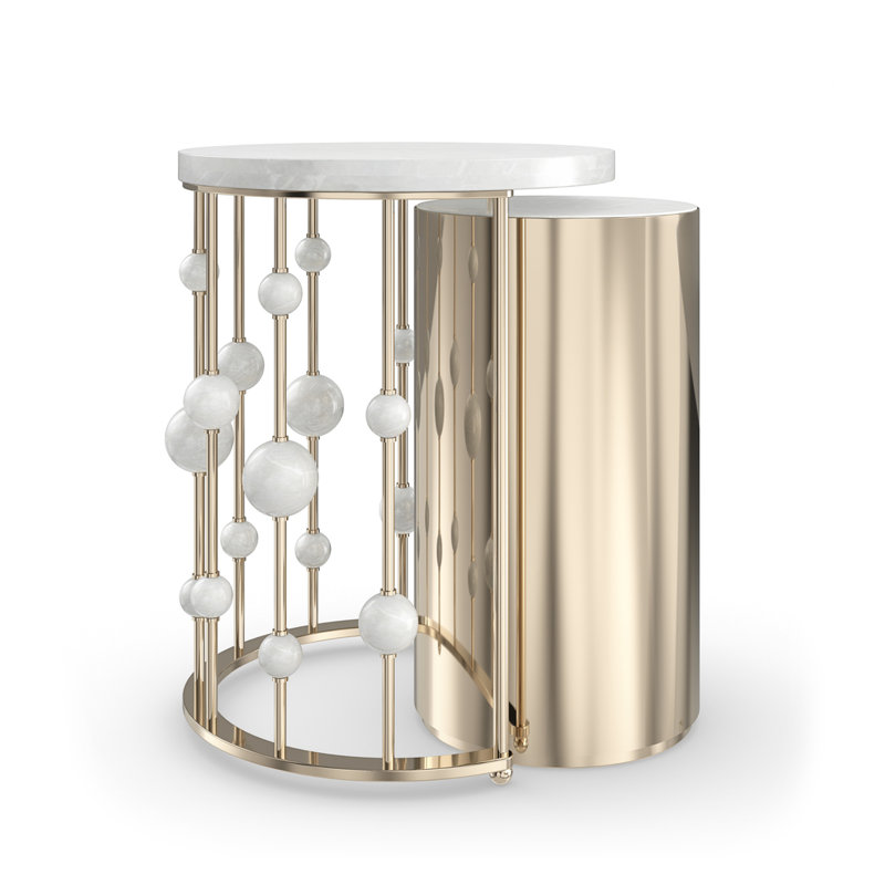Orbit Marble Nesting End Table