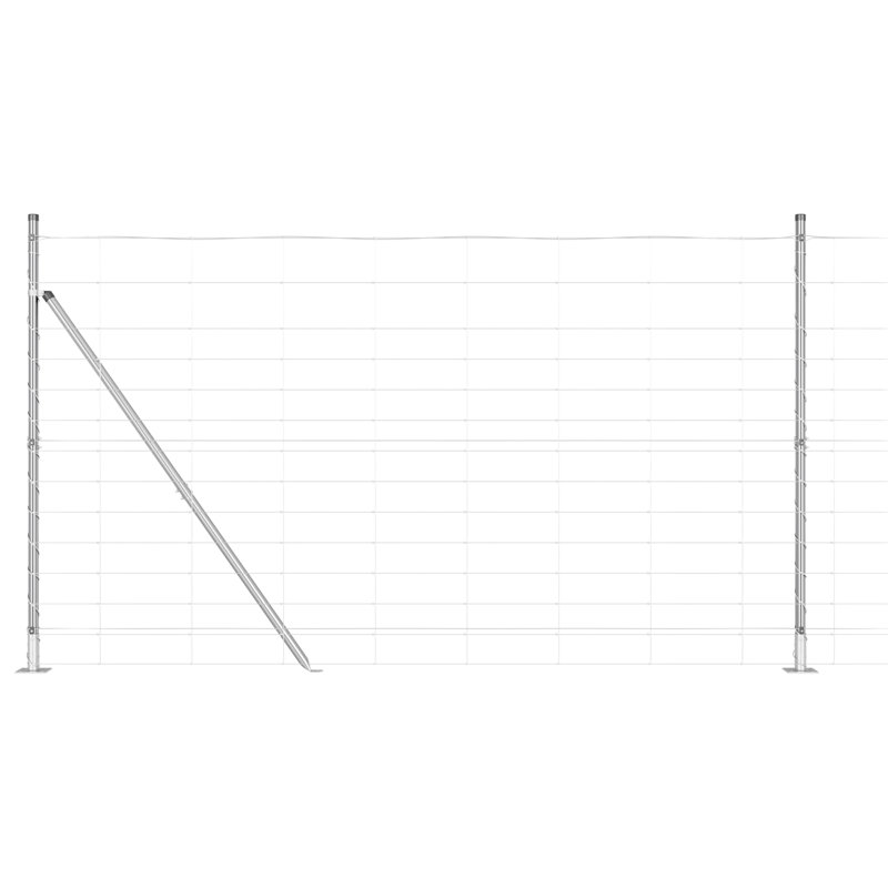 Vidaxl Field Fence Galvanised Steel, 140cm H x 5000cm W