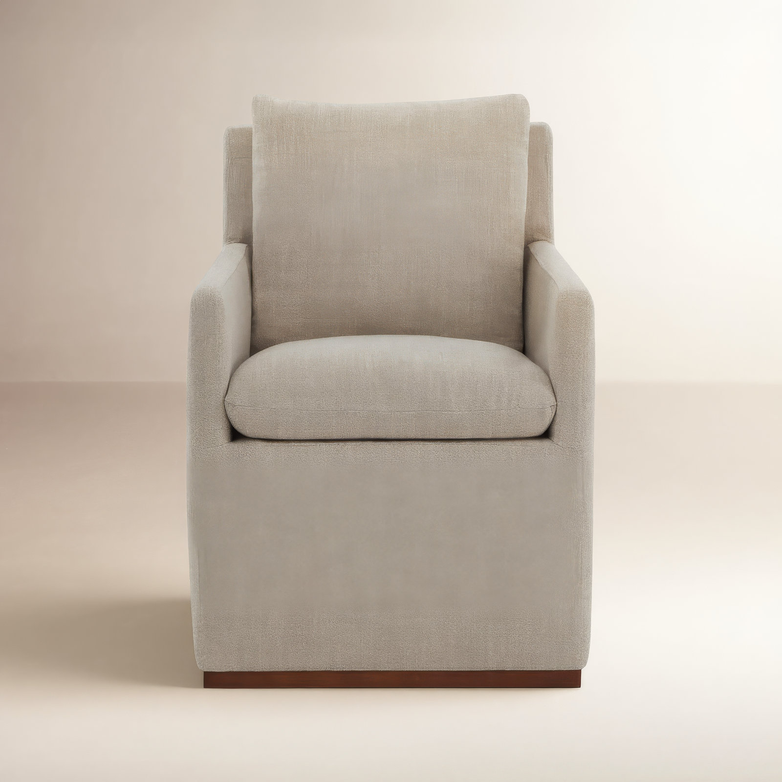 Bobbi Linen Dining Armchair, Effie Flax Performance Linen
