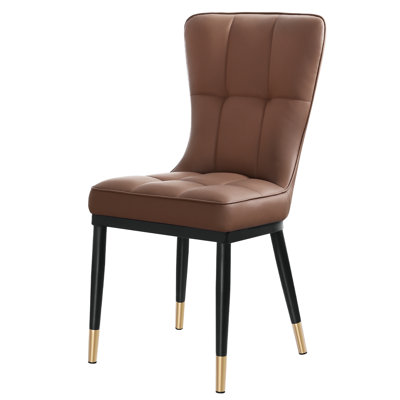 Modern Upholstered Dining Chair with Metal Frame