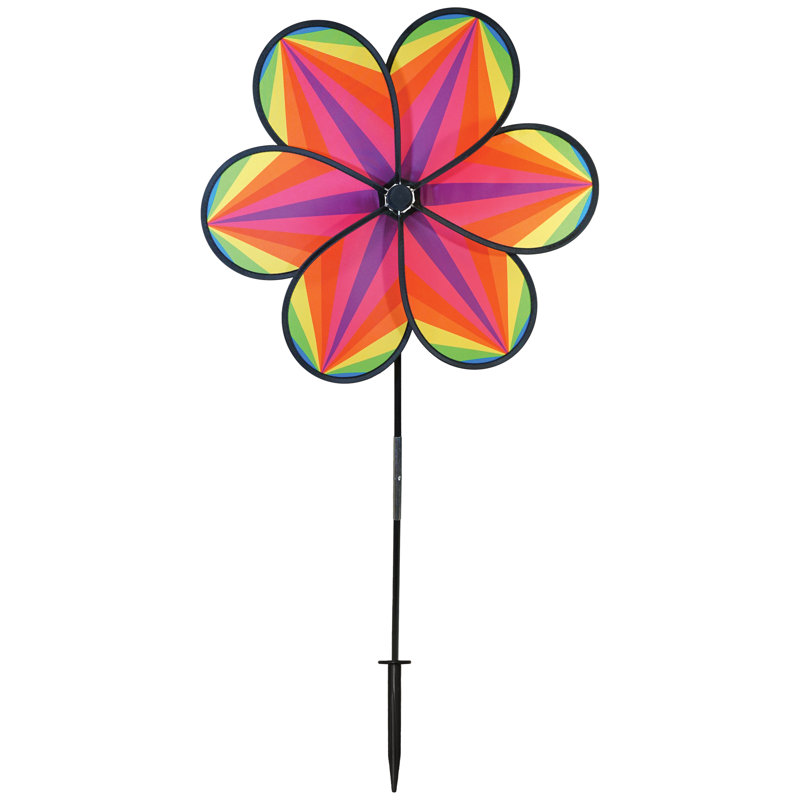19" Rainbow Star Flower Spinner