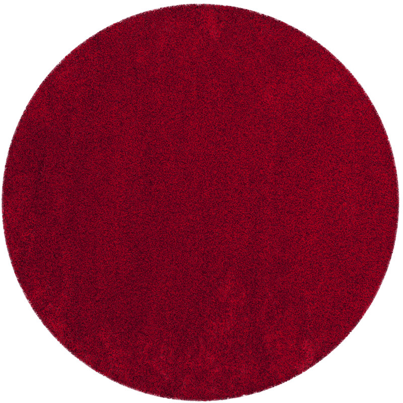 Vandoren Santa Monica Shag Performance Solid Color Rug, Round 6'7"