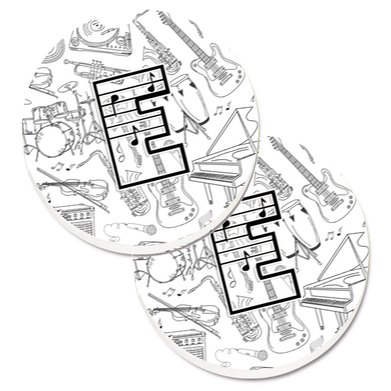 Sous-verre musical letter note, E