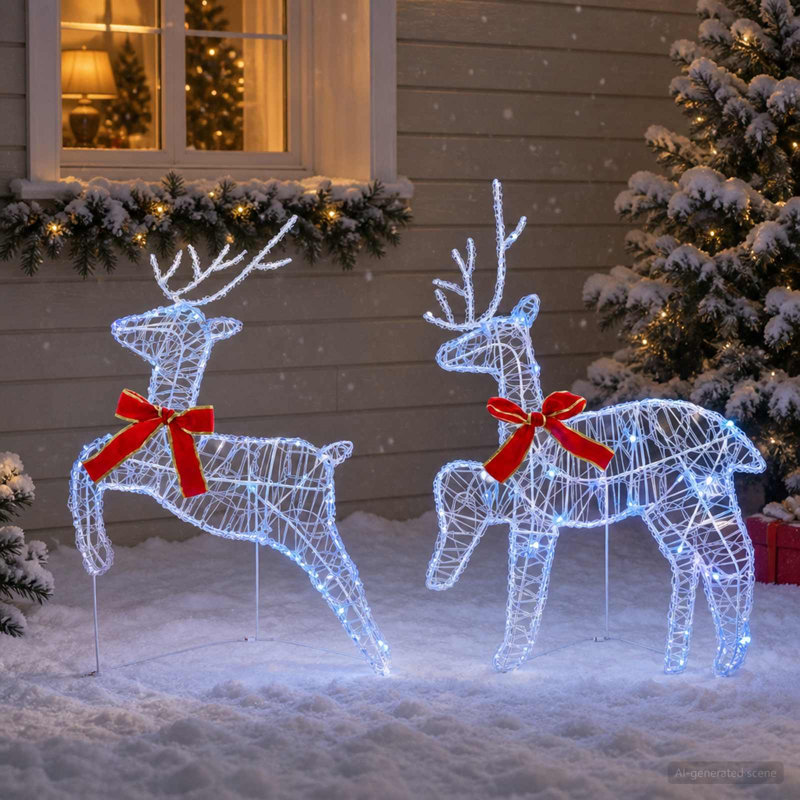 Lighted Reindeer, Blue