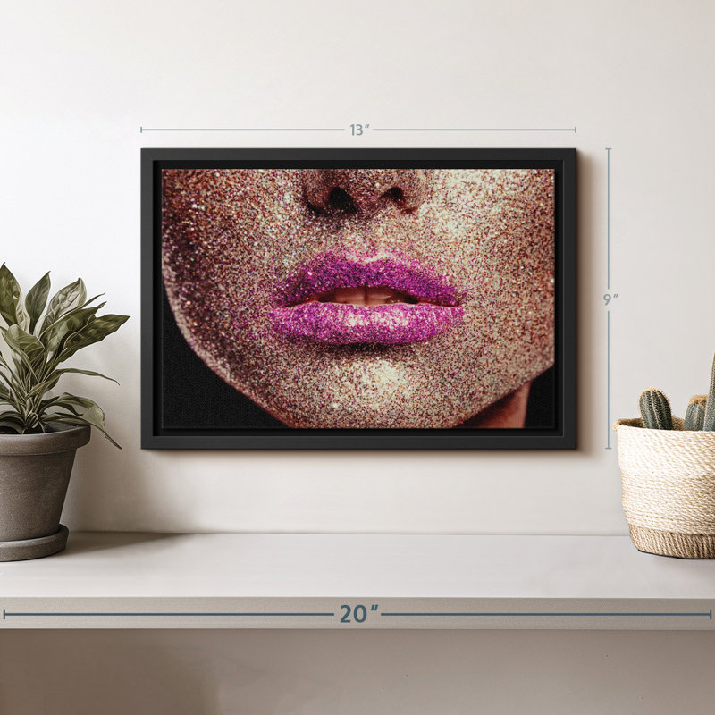 " Pink Glitter ", 13" H x 9" W