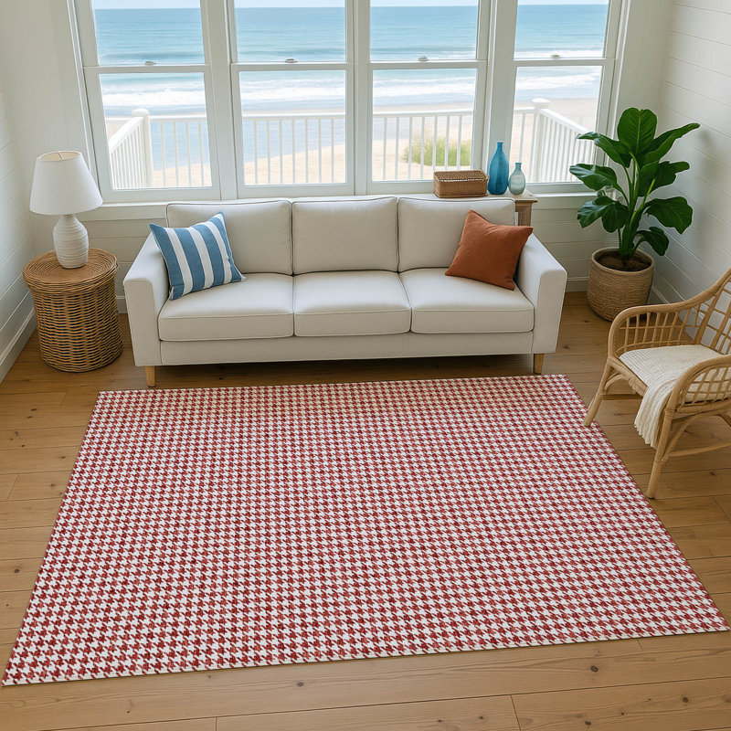 Tapis rouge lavable à la machine de qualité supérieure AMF137, Rectangulaire 3 pi x 5 pi