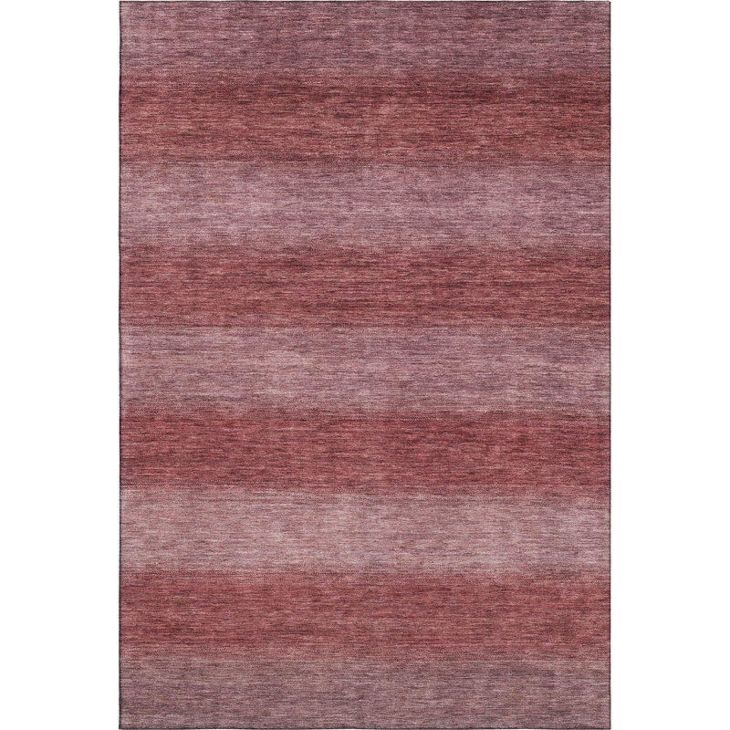 Premium Machine Washable Lubbers AMF1733 Stripe Rug, Rectangle 5' x 7'6"