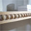 Console en bois naturel, table d'entrée de 59 po, table de style cascade courbée, console avec perles en bois, table d'entrée pour vestibule, couloir, salon, vestibule, couloir, bureau-413725531