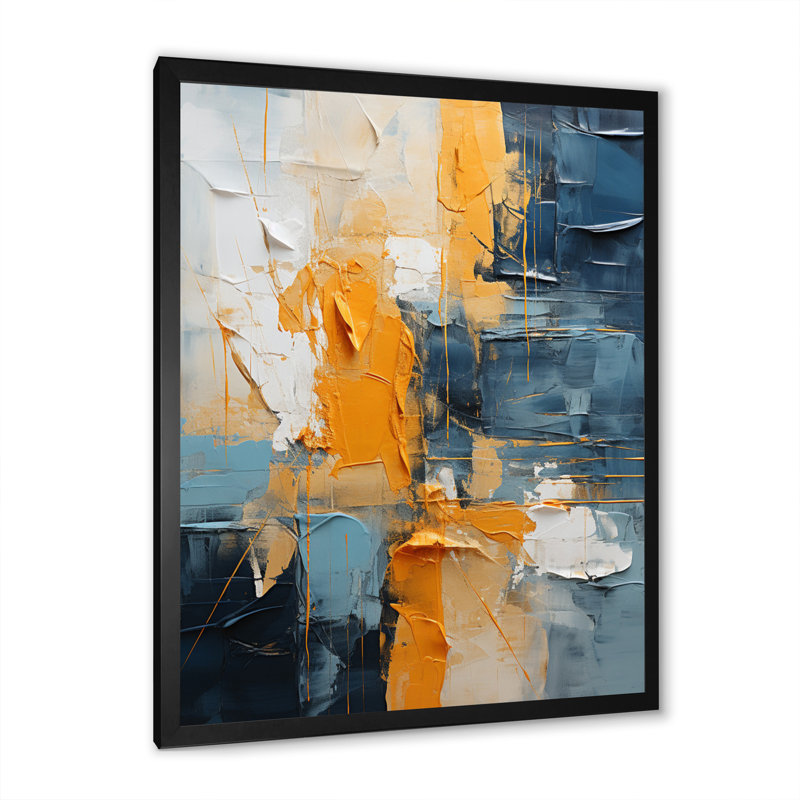 Abstract Layers II sur impression sur toile, Cadre photo noir, H 20 po x l 12 po x P 1 po