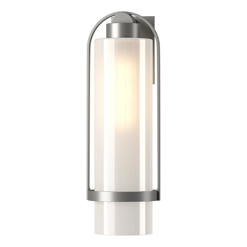 Applique murale en aluminium Alcove, Acier bruni côtier, H 23,2 po x l 7,8 po x P 8,3 po, Verre givré