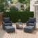 Mapleview 2-Person Patio Conversation Set with Cushions and Ottoman
