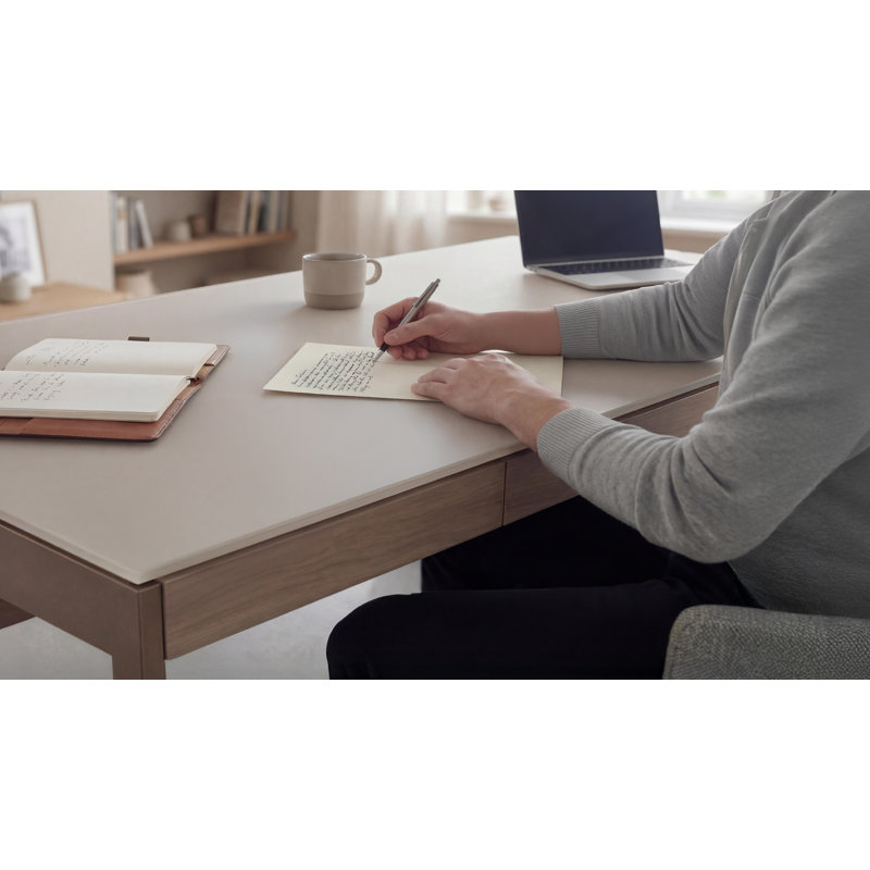 Sequel Studio Desk - 6601, Neo Oak/Bronze