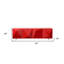 Table console de 94 pouces en acier inoxydable rouge et argent et métal