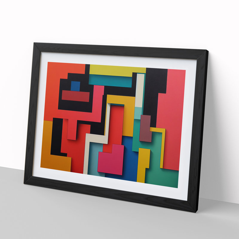 Abstract Block Colour Vol.1 - Framed Print, Black, 25cm H x 34cm W x 2cm D
