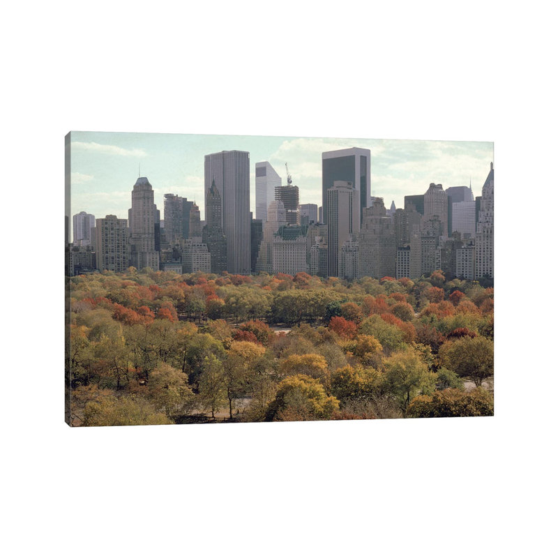 Red Autumn (Central Park NYC, 1979) by Ruth Orkin - Print on Canvas, Wrapped Canvas, 30.48 cm H x 45.72 cm W