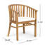 Chaises de salle à manger d'extérieur en bois avec coussins, ensemble de 2-786955661-786955660