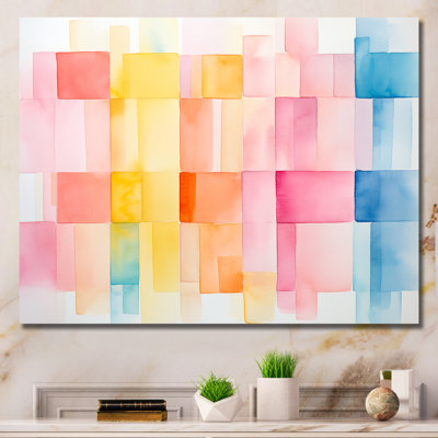 Paster Color Cubes Patterns III - art mural géométrique