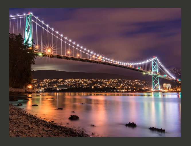 Lions Gate Bridge - Vancouver (Canada) 2.7m x 350cm Wallpaper, 250 cm x 193 cm