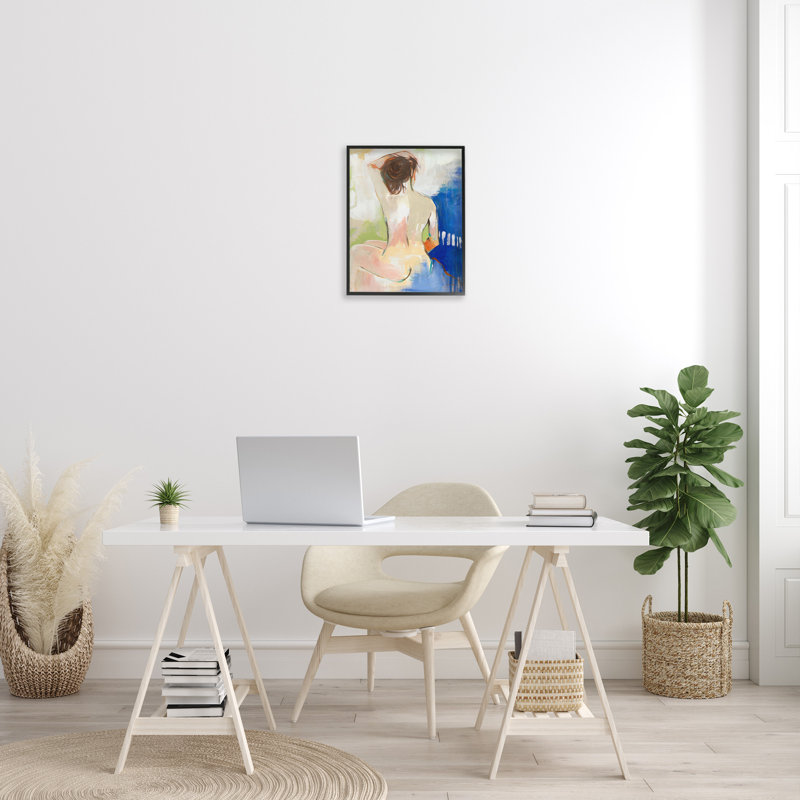 "Modern Nude Figure" par Liz Jardine sur toile, H 20 po x l 16 po