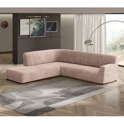 Stretchy Slipcover for Bumper Chaise Sectional - Easy to Clean & Durable (Left Chaise) - Comfort Collection