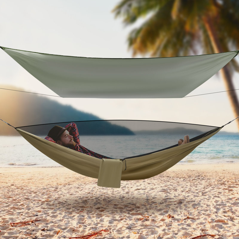 Hamac de camping Seta, Noir / gris