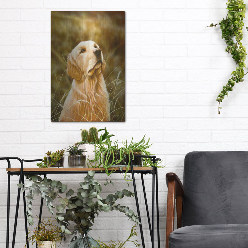 " Golden Dog " by John Silver, 16" H x 12" W