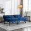 Lit convertible bleu marine chaleureux avec rembourrage en mousse, petit appartement moderne réglable en bleu, convenant aux appartements et aux chambres