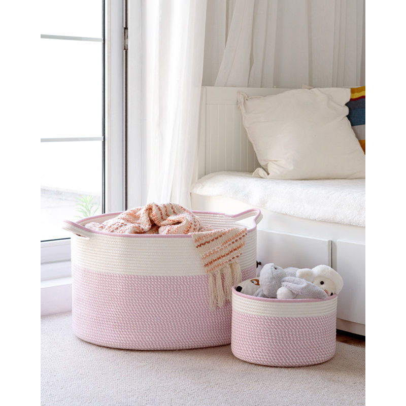 Ensemble de 2 paniers en tissu