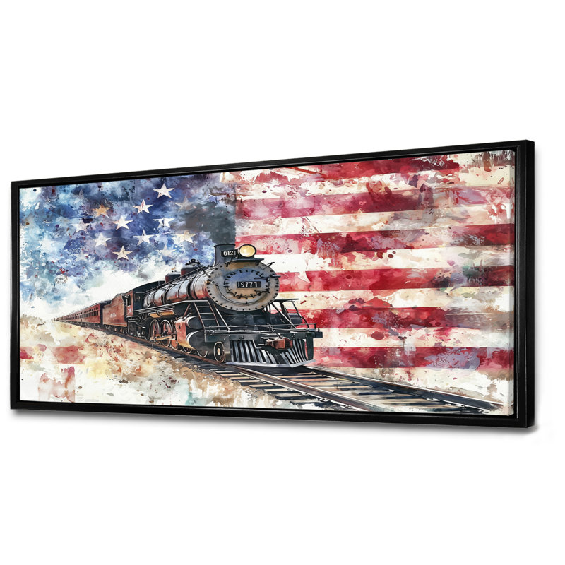 Lakelsha - États-Unis, art mural large, Noir, H 28 po x l 60 po, Reproduction avec cadre flottant