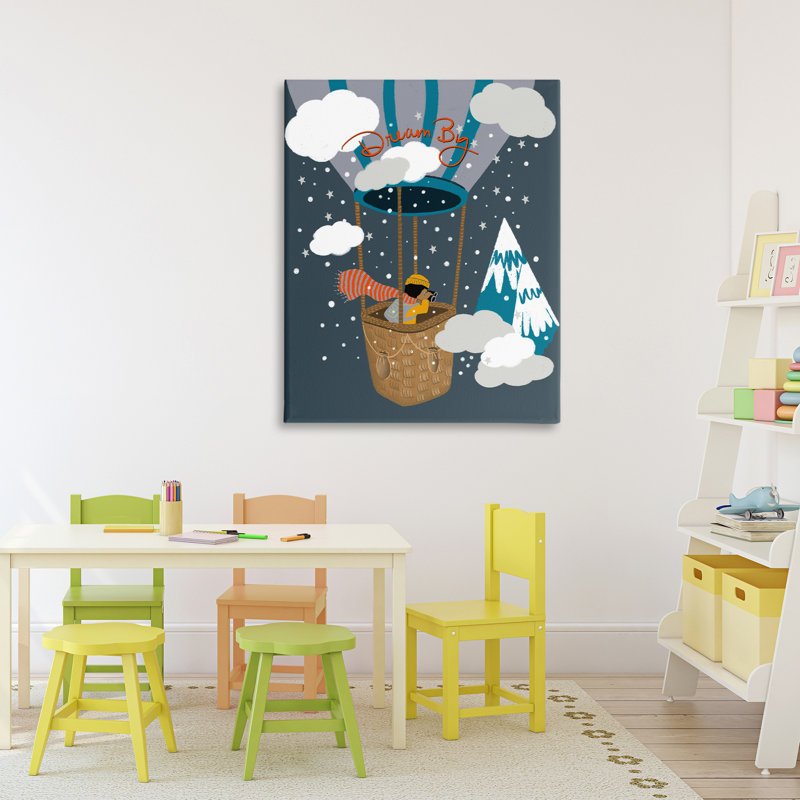Toile Dream Big Balloon View, design par Lori Mosley, H 40 po x l 30 po